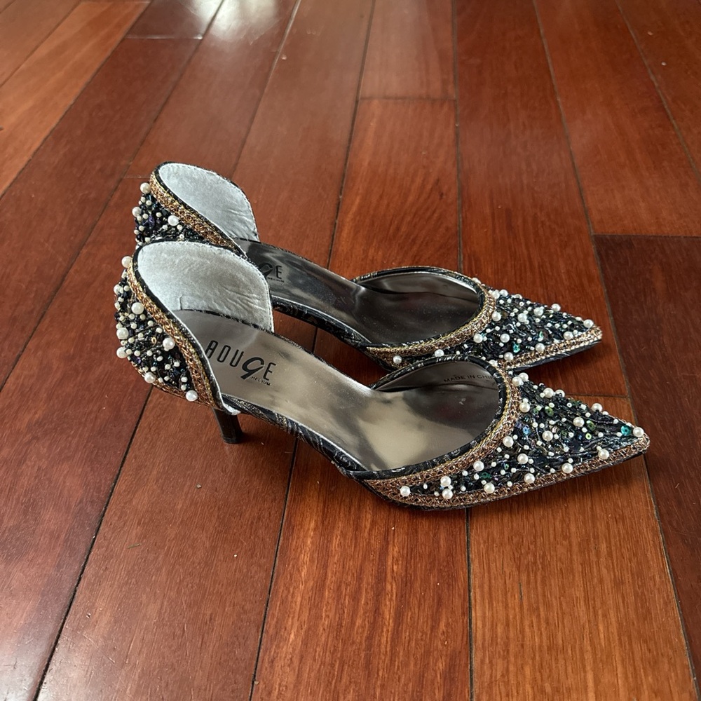 Elegant Beaded Women's Heels